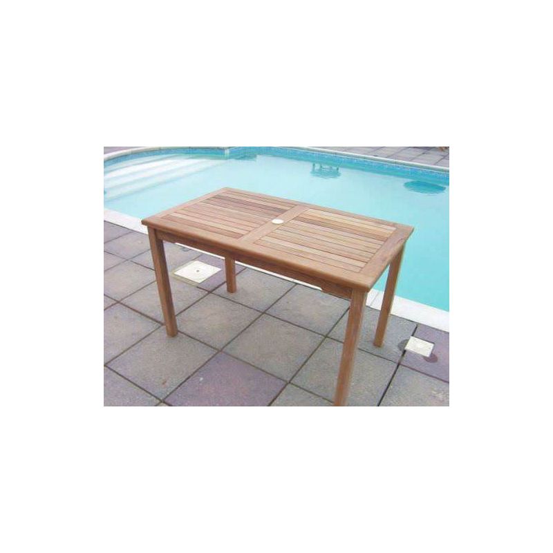 1.2m Teak Rectangular Fixed Table